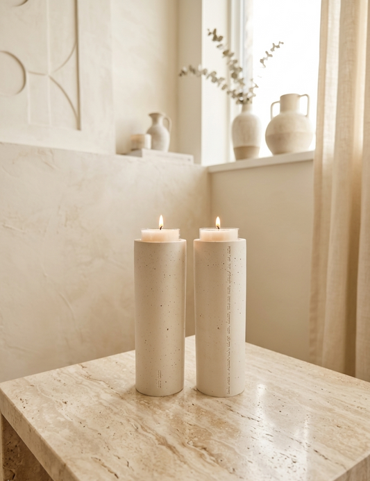 Cloud Shabbat Candle Set