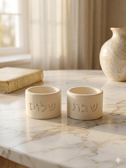 Shabbat & Yizkor Candle Lighting Set