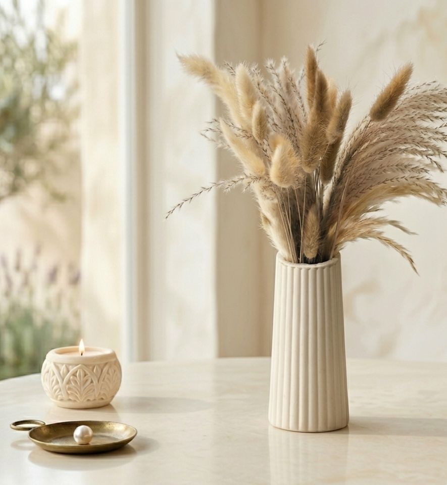 Hamsa Mizmor L'Todah & Vase Set