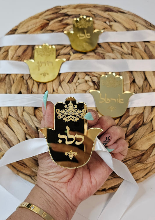 Custom Henna Hamsa cotton hand wrap - traditional Henna Hand Bracelet