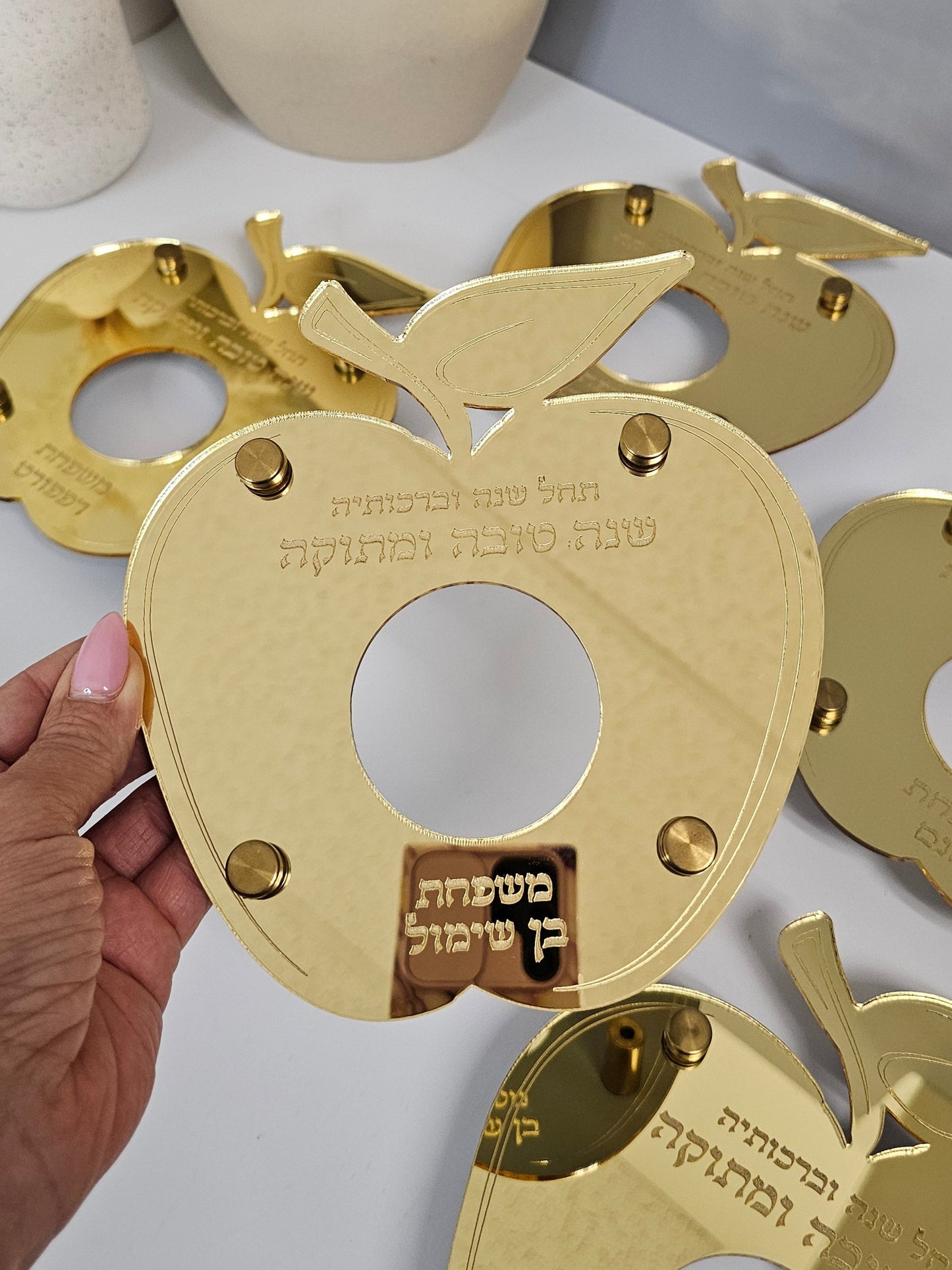 Apple-Shaped Honey Dish with Glass Bowl & Dipper