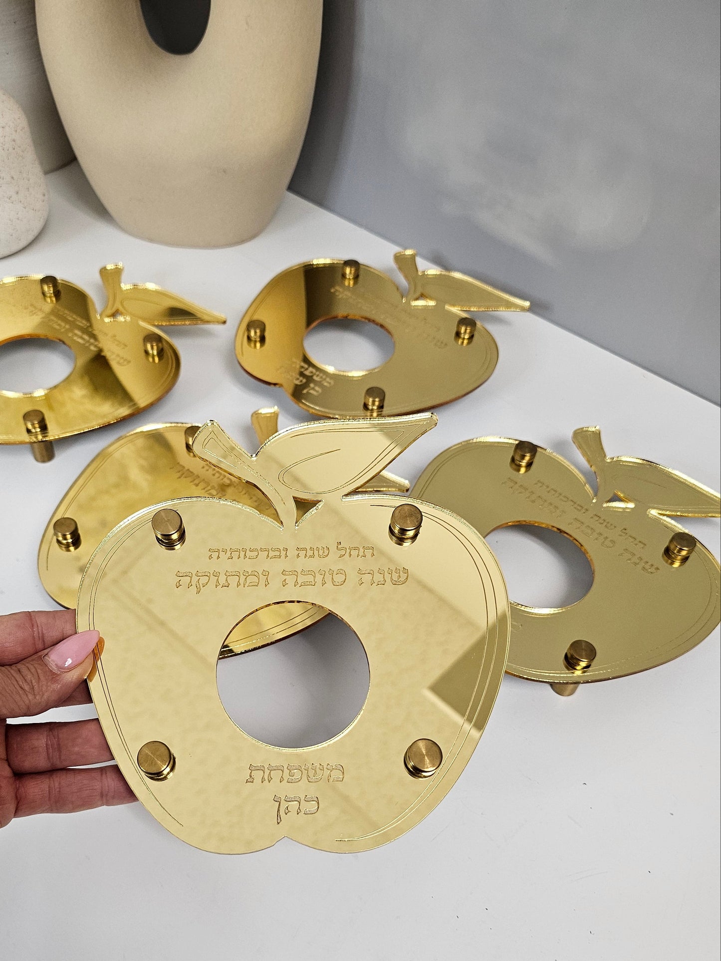 Apple-Shaped Honey Dish with Glass Bowl & Dipper