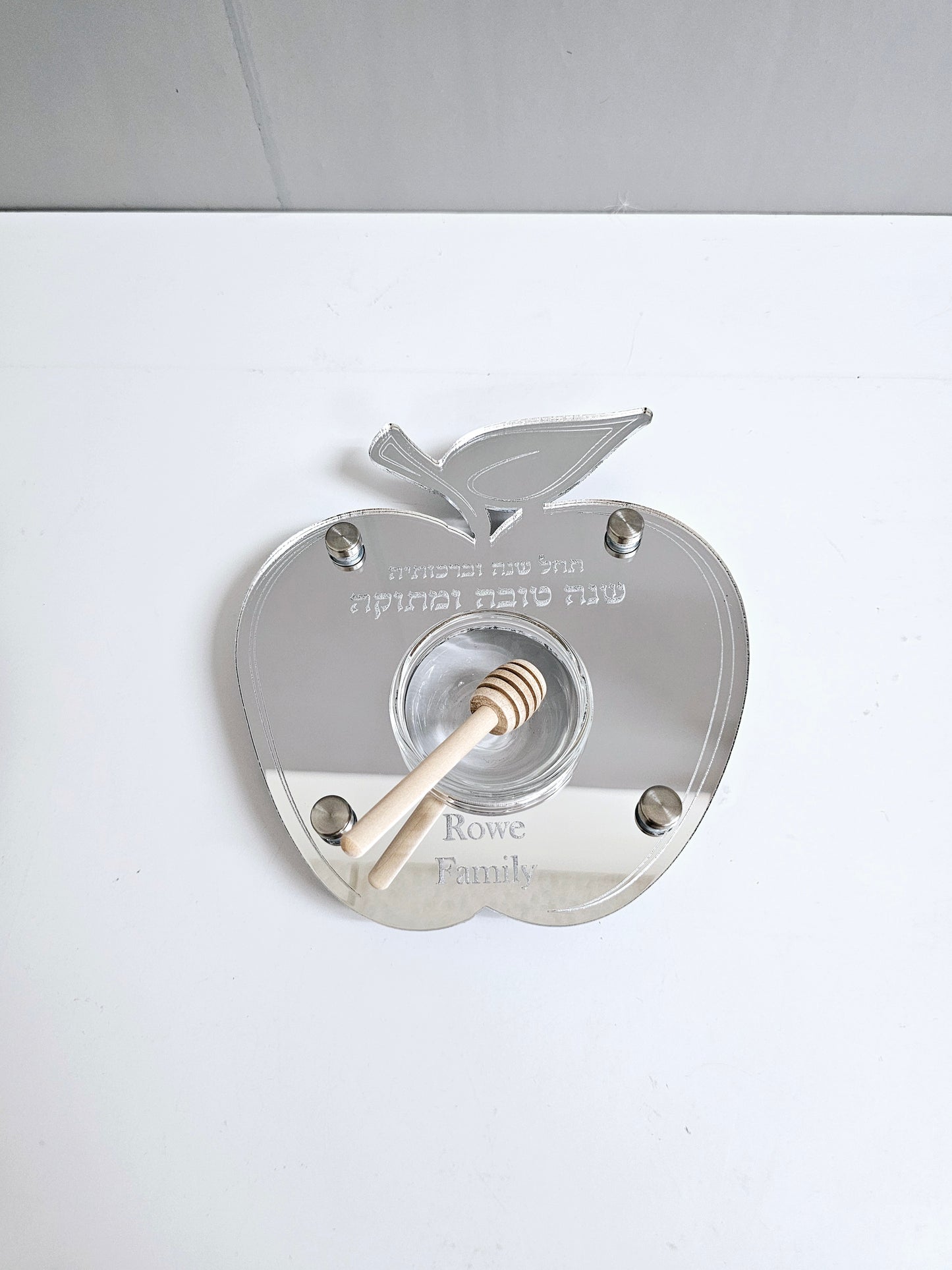 Apple-Shaped Honey Dish with Glass Bowl & Dipper