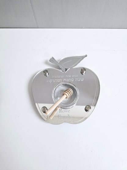 Apple-Shaped Honey Dish with Glass Bowl & Dipper