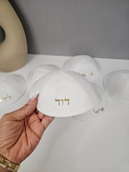 Custom Linen Kippah