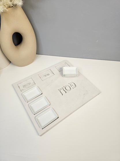 Modern Stone Look Passover Seder Plate