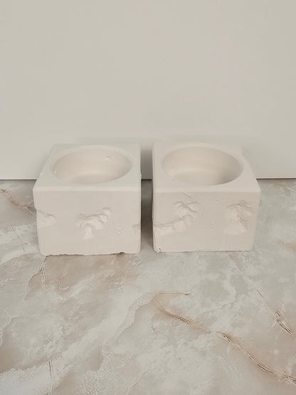 Terrazzo Stone Look Candlesticks