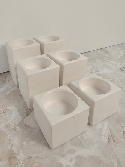 Modern Cube Shape Shabbat Set