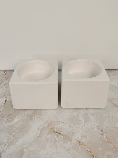 Modern Cube Shape Shabbat Set