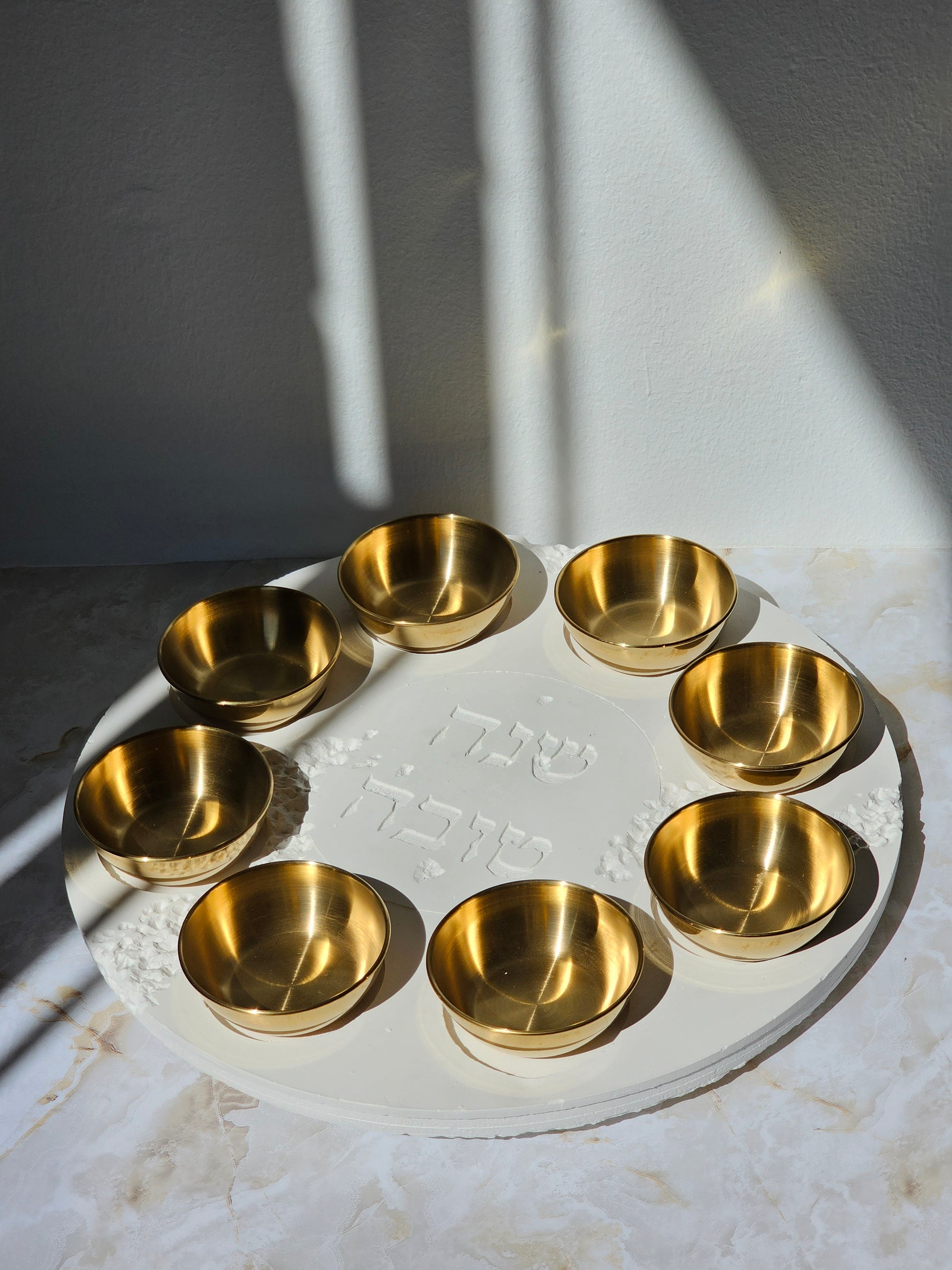 Rosh Hashanah Plate, Stone made, handmade in Los Angeles, unique design