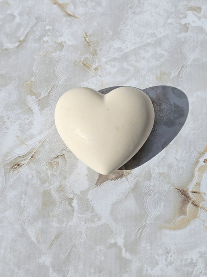 stone look heart shape decorative art piece, smooth sculpted from modern minimalist home stiling