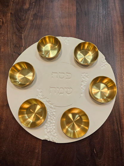 Modern Stone Look Passover Seder Plate