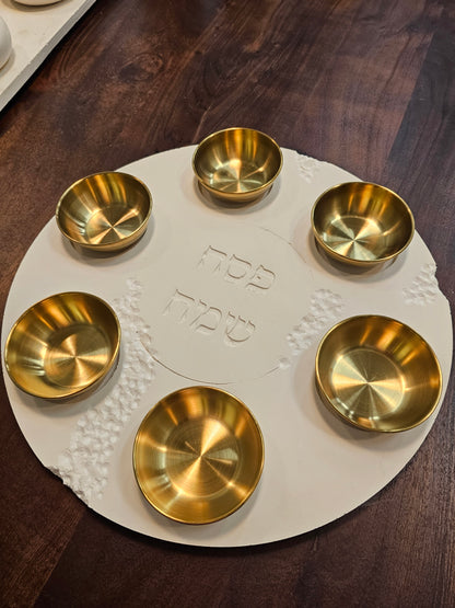 Modern Stone Look Passover Seder Plate