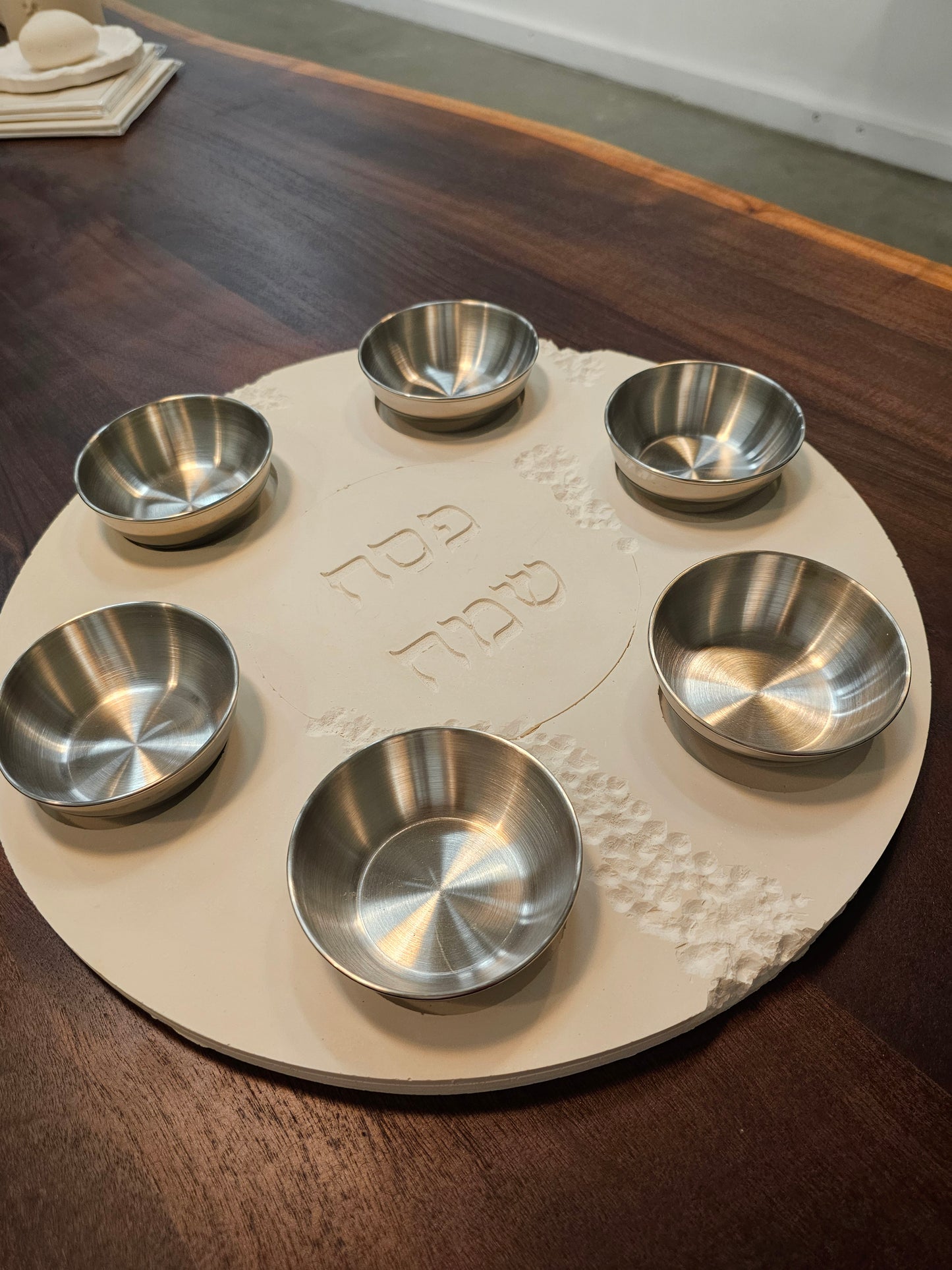 Modern Stone Look Passover Seder Plate