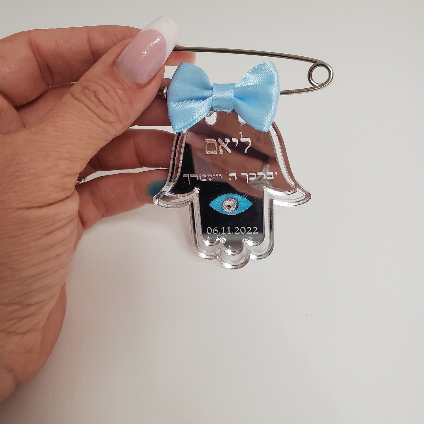 Stroller pin,stroller baby pin, hamsa pin, baby gift, new born gift, stroller accessories,1st baby gift, Tfilat Haderech, Judica, baby pin.