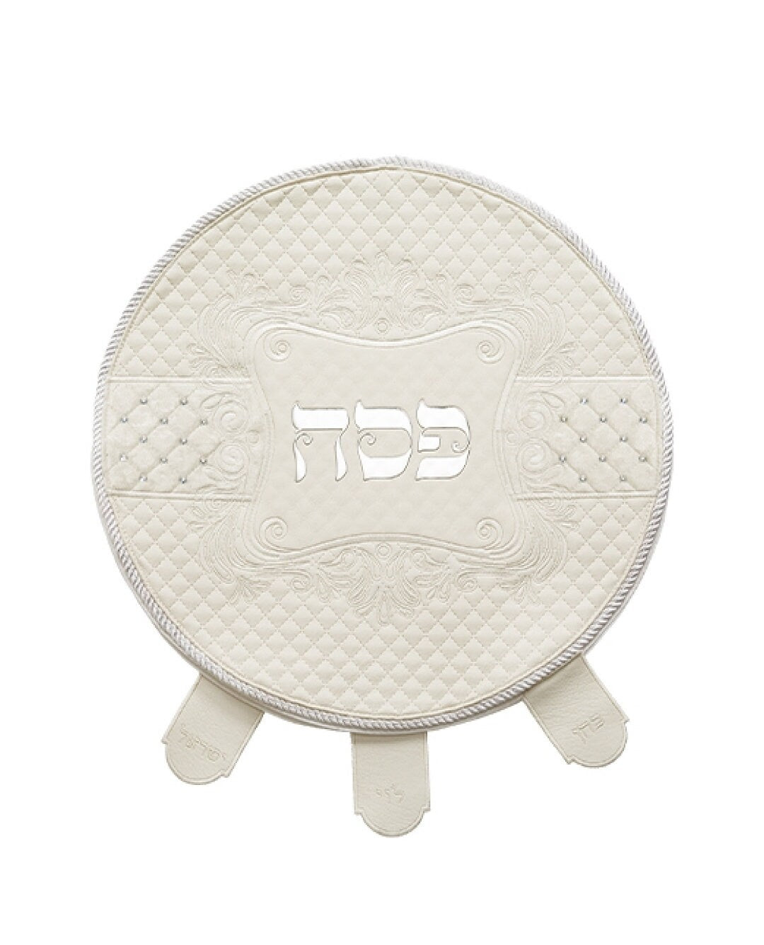 Matzah Cover - Elegant Leatherette - White