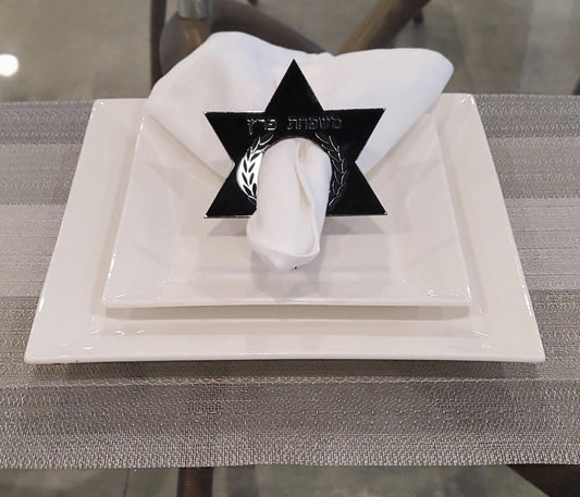 Magen David napkin holder – Star of David design for Shabbat and Jewish holidays