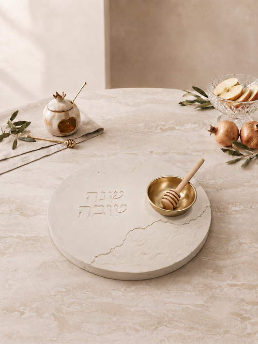 Rosh Hashanah Honey Plate — Stone Look