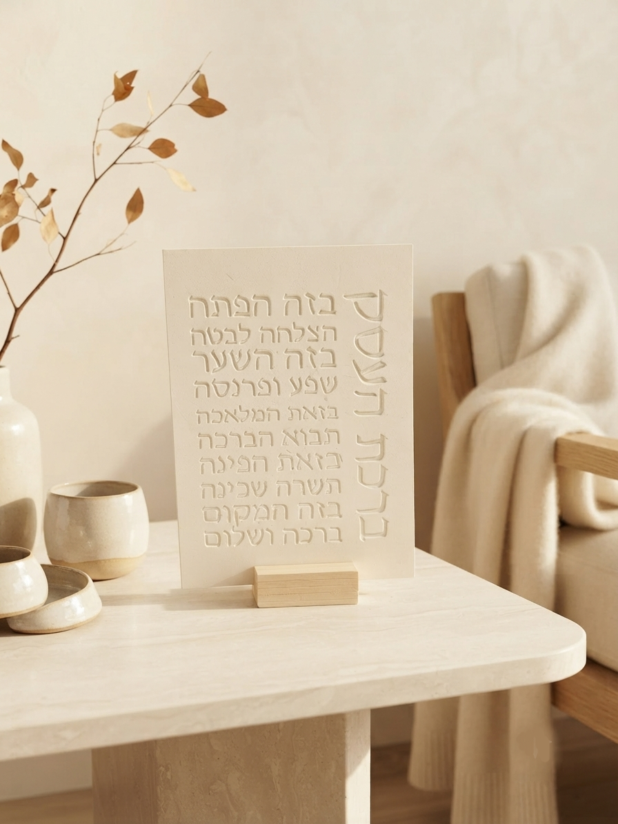 Modern Birkat HaEsek Plaque