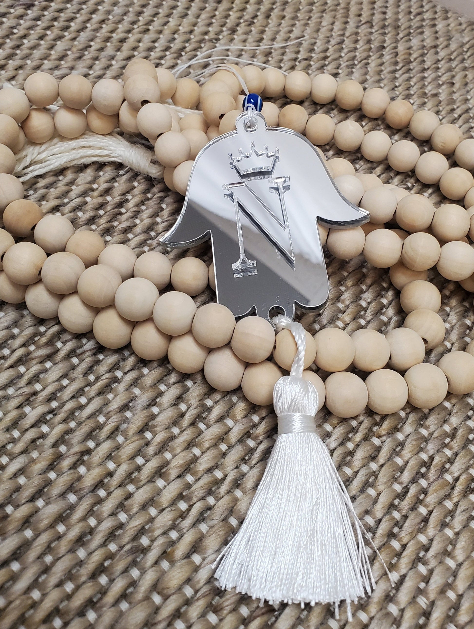 Personalized hamsa car mirror charm,Tfilat Haderech,car mirror charm,Hamsa Charm,Car Mirror Charm Evil Eye,Hamsa with the road Blessing.