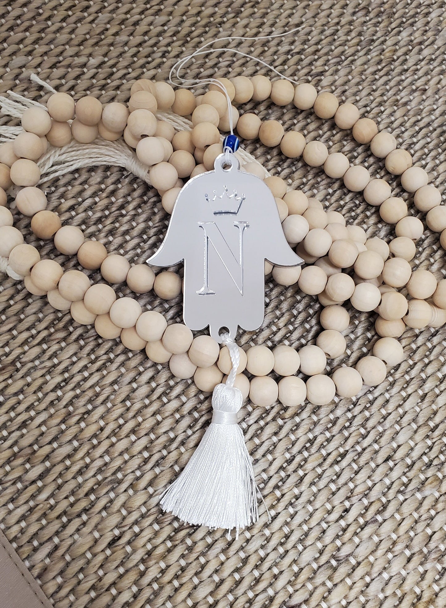 Personalized hamsa car mirror charm,Tfilat Haderech,car mirror charm,Hamsa Charm,Car Mirror Charm Evil Eye,Hamsa with the road Blessing.