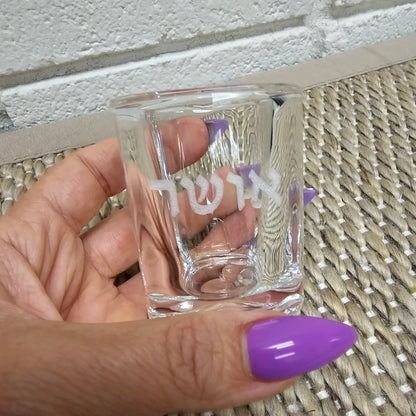 Custom engraved on Tequila glass shots, custom Tequila shots, custom glass, custom cups, Tequila cups, personalized cups, hebew engraved cup