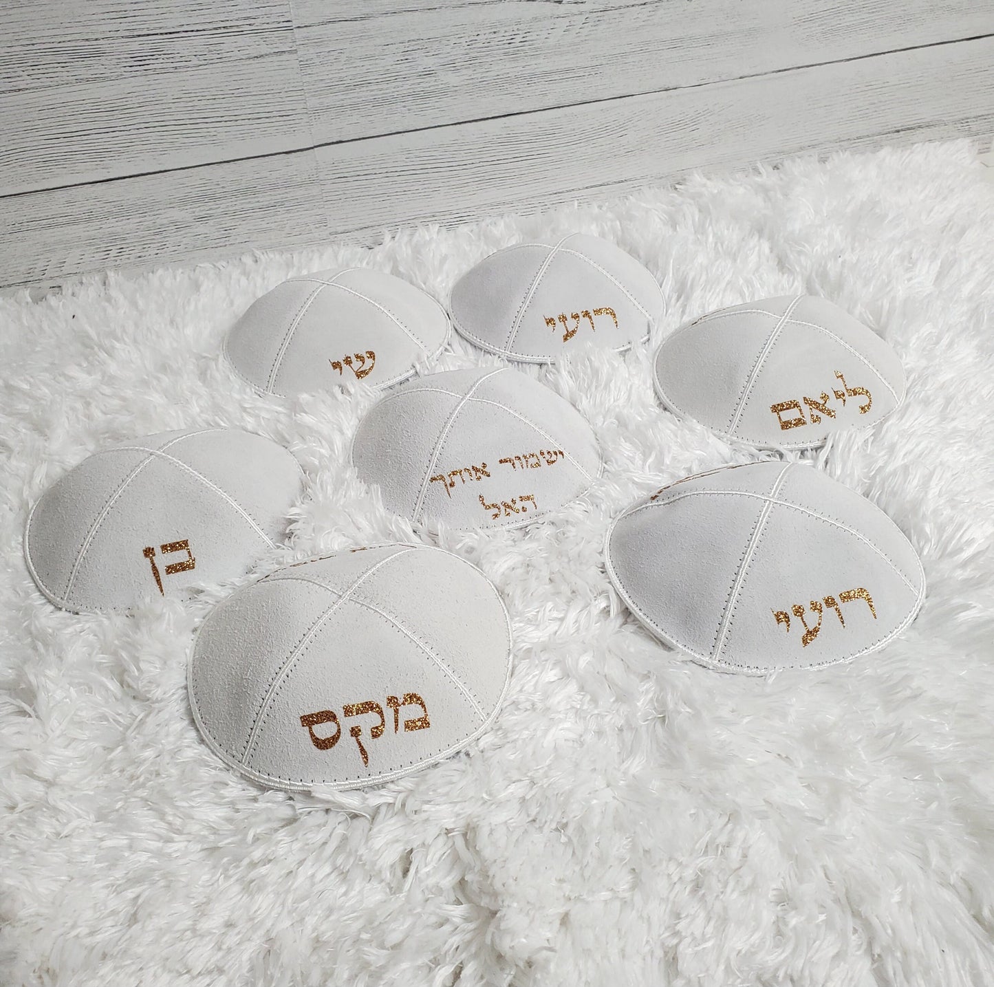 Custom genuine suede kippah, Custom Kippah, Suede Kippah, White Kippah, Custom Yamaka, Custom Yamakah.