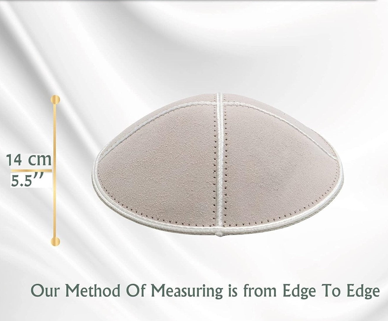 Custom genuine suede kippah, Custom Kippah, Suede Kippah, White Kippah, Custom Yamaka, Custom Yamakah.